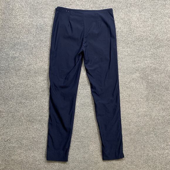 J. Mclaughlin Pants Womens 6 Navy Stretch Skinny Tapered Ankle Side Zip Trousers - Picture 8 of 12